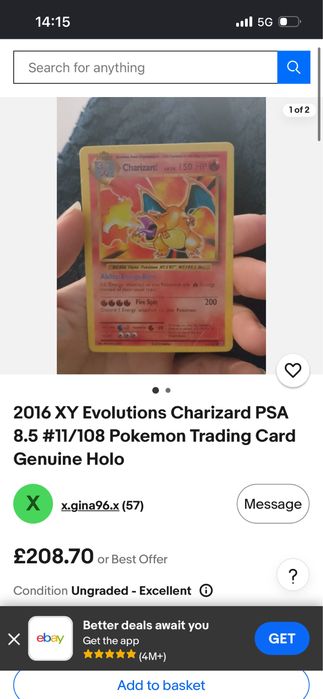 Покемон Карта 2016 TCG  от  XY Evolutions set (11/108)