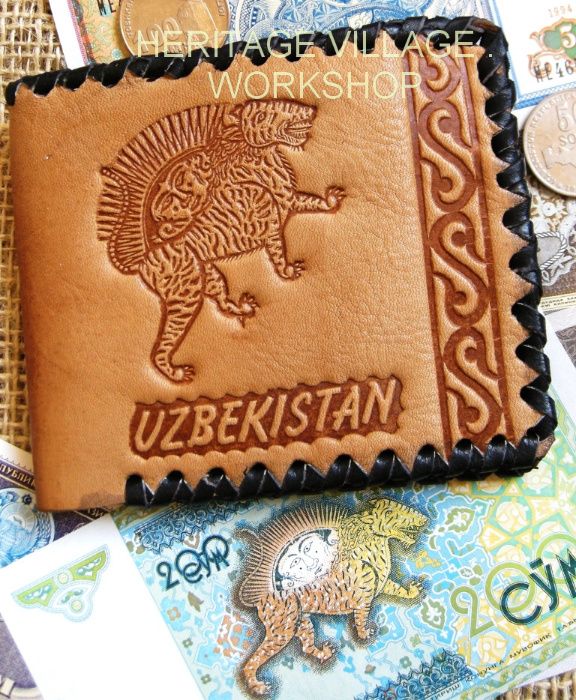 Кожаное портмоне ручной работы.