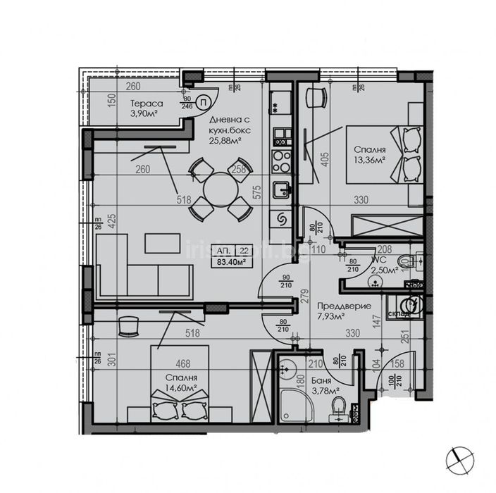 Продава се Тристаен апартамент в София, Малинова долина - 91 кв.м за 1165 €/кв.м - Снимка #4