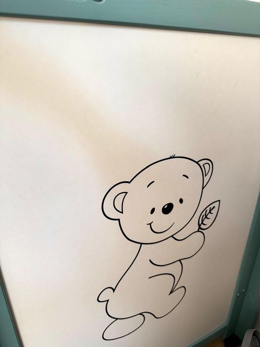 Pat bebe/copil lemn 120X60 bebe-5 ani saltea culisant turcoaz + cadou