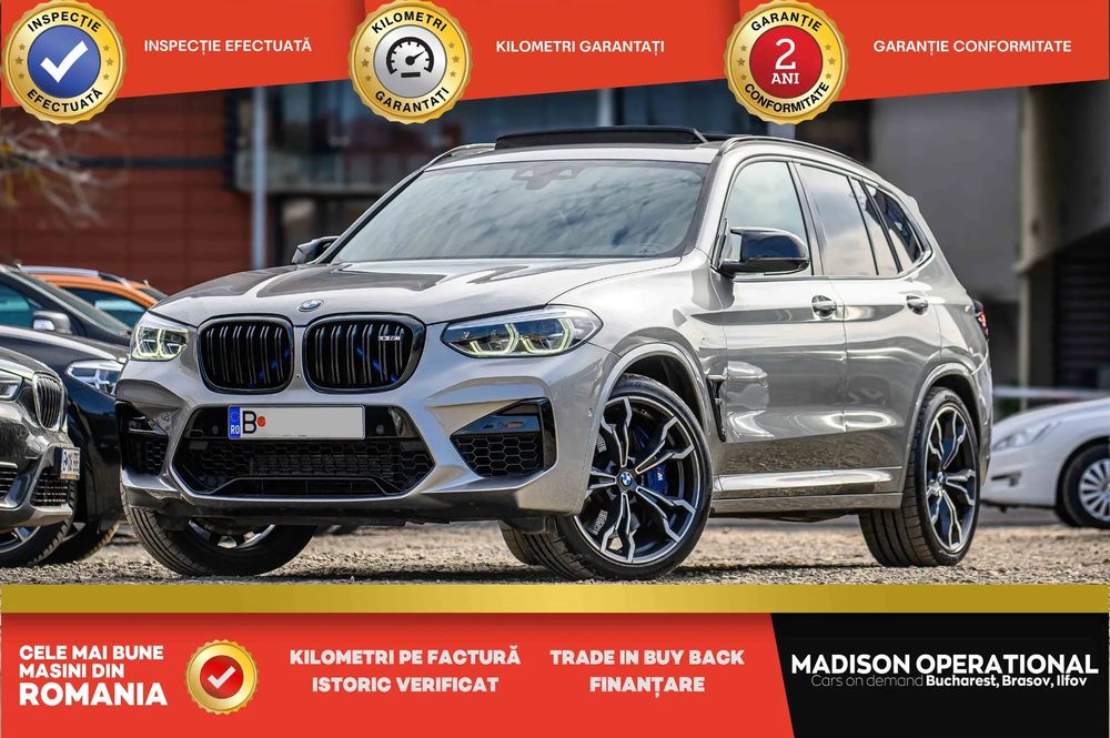 BMW X3 M 32223e+TVA ///M COMP Pack 480Cai Memorii Pano Piele Blind AppleCar 360