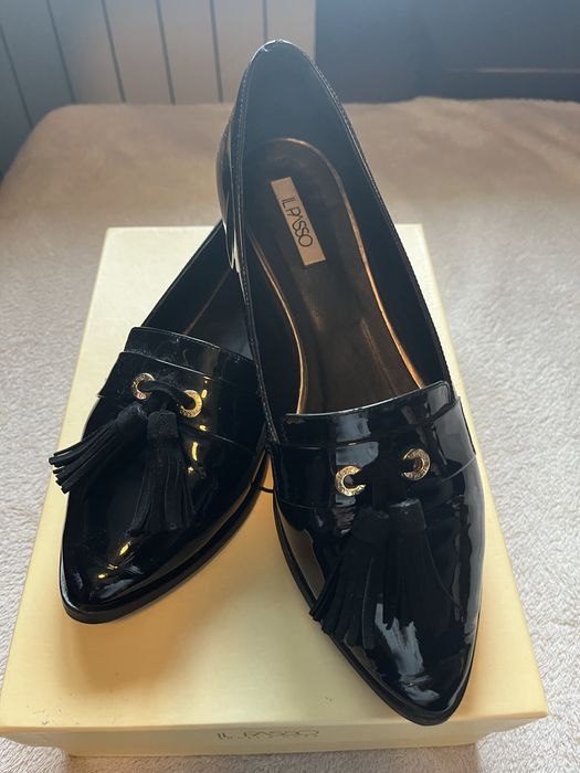 Pantofi balerini IL PASSO ( nu Musette) negri piele lacuita marimea 40