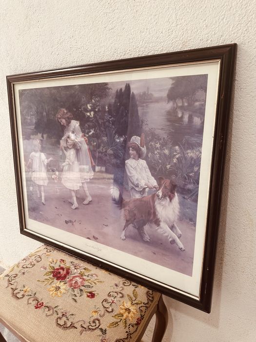 Голяма винтидж картина „Love at First Sight“ – Arthur Elsley