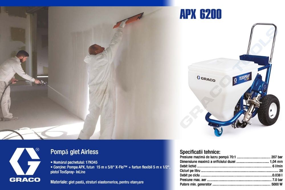 Pompa de glet Graco APX 6200