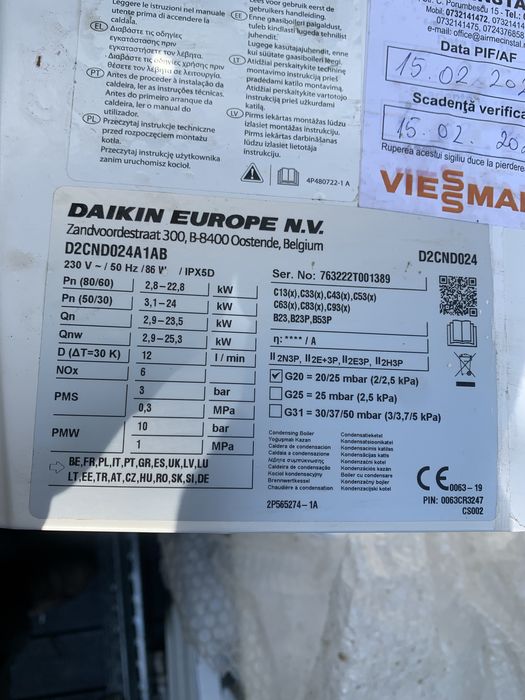 Centrala termica Vaillant eco tec/ Daikin 24kw