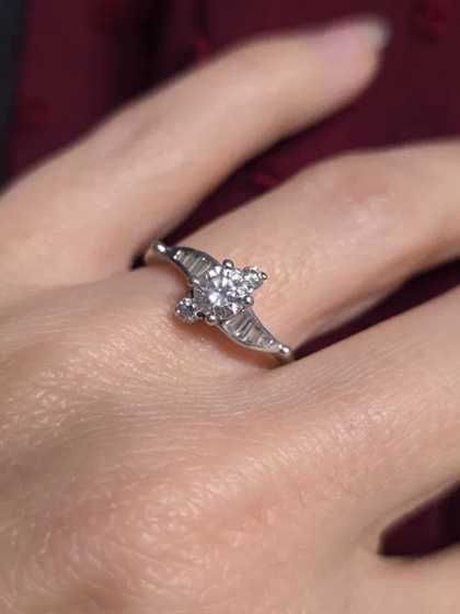 Inel Platina cu diamante naturale