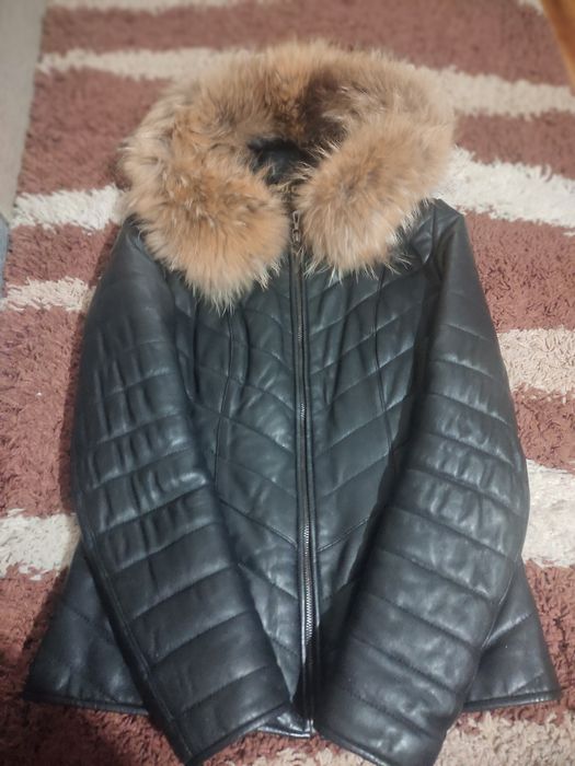 Зимно яке от естествена кожа