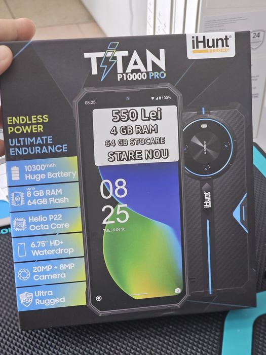 Ihunt Titan P10000 Pro, 4/64 GB, Nou, 2 ani garanție
