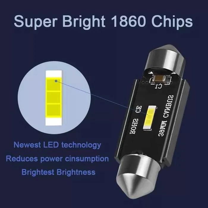 Led canbus крушки 2 броя 1860 1smd ultrabright festoon c5w c10w ...