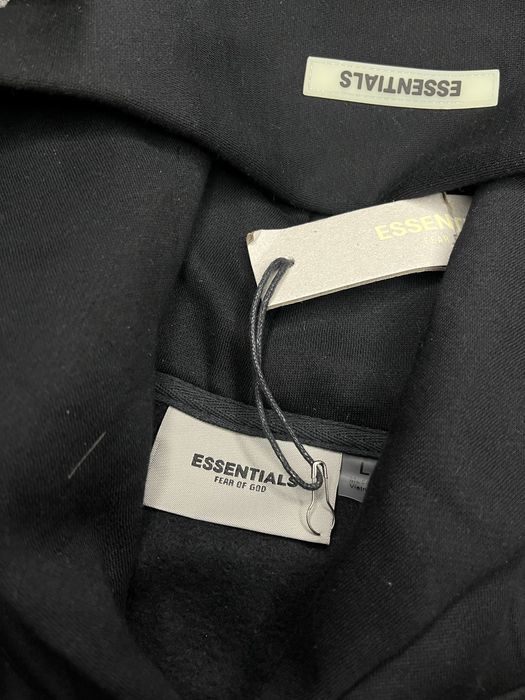 Essentials hoodie black fear of god reflective 3D print