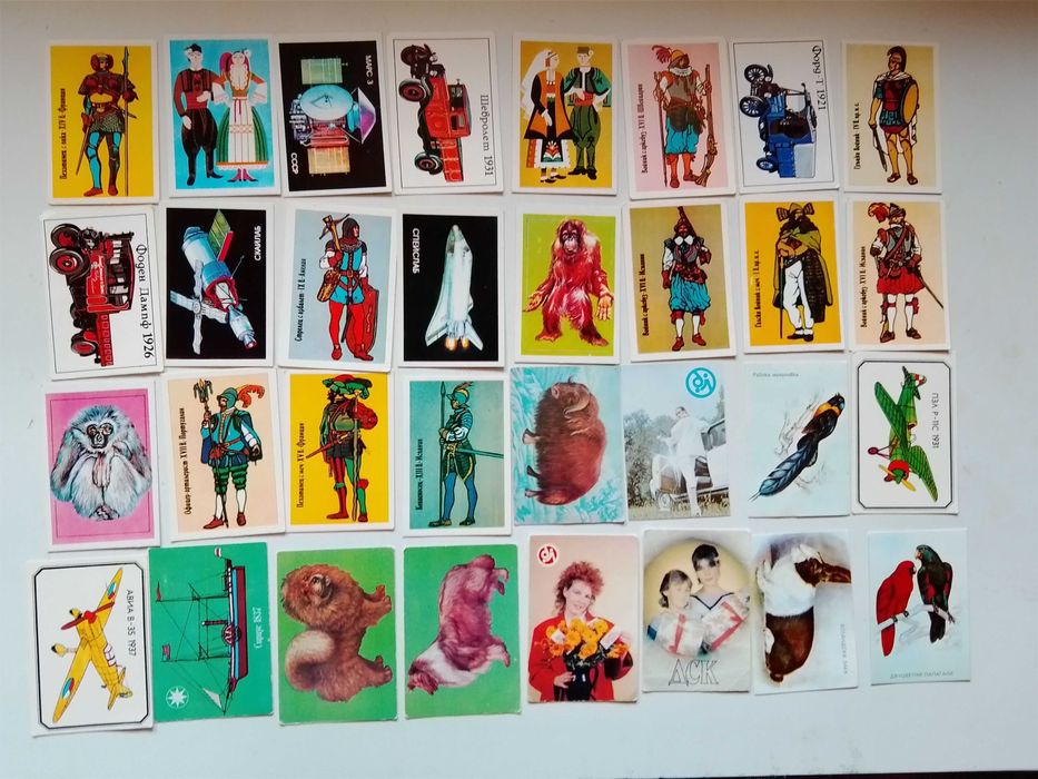 Колекция джобни календарчета – предимно от 80-те години