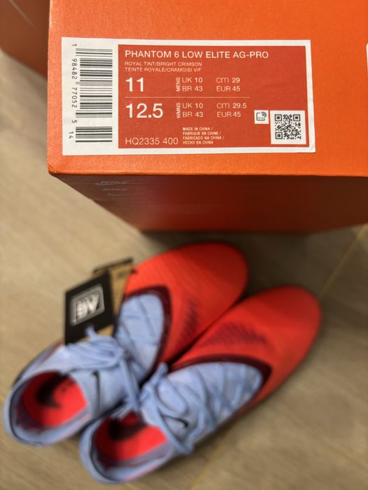 НОВИ! Nike Phantom elite 6 low AG-pro 45 номер