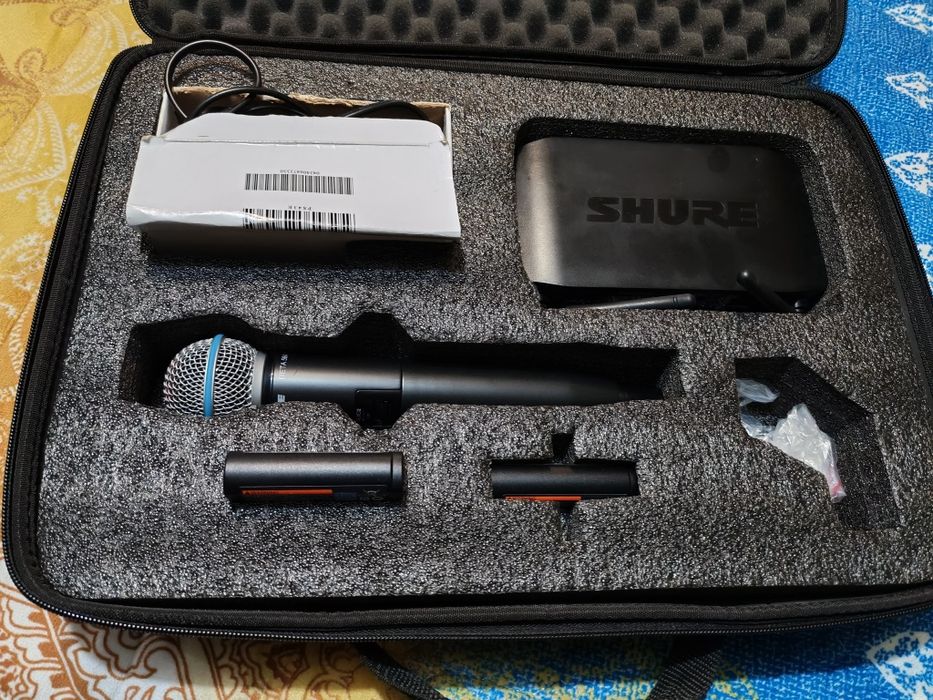 Microfon shure glxd4 cu shure beta 58 cu 2 bateri că nou