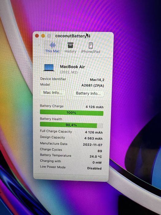 Macbook air M2 512Gb