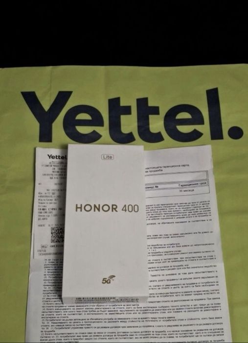 ЧИСТО НОВ 256GB Honor 400 LITE 5G Гаранция Yettel 2028г. Black | Черен