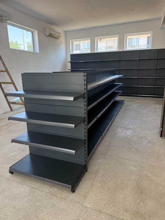 Стелажи за магазини в тъмно сив мат - НОВИ/ДОСТЪПНИ ЦЕНИ