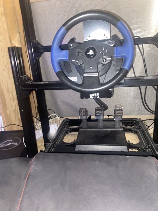 Симрейсинг кокпит из профиля + руль Thrustmaster T150 Pro + кресло