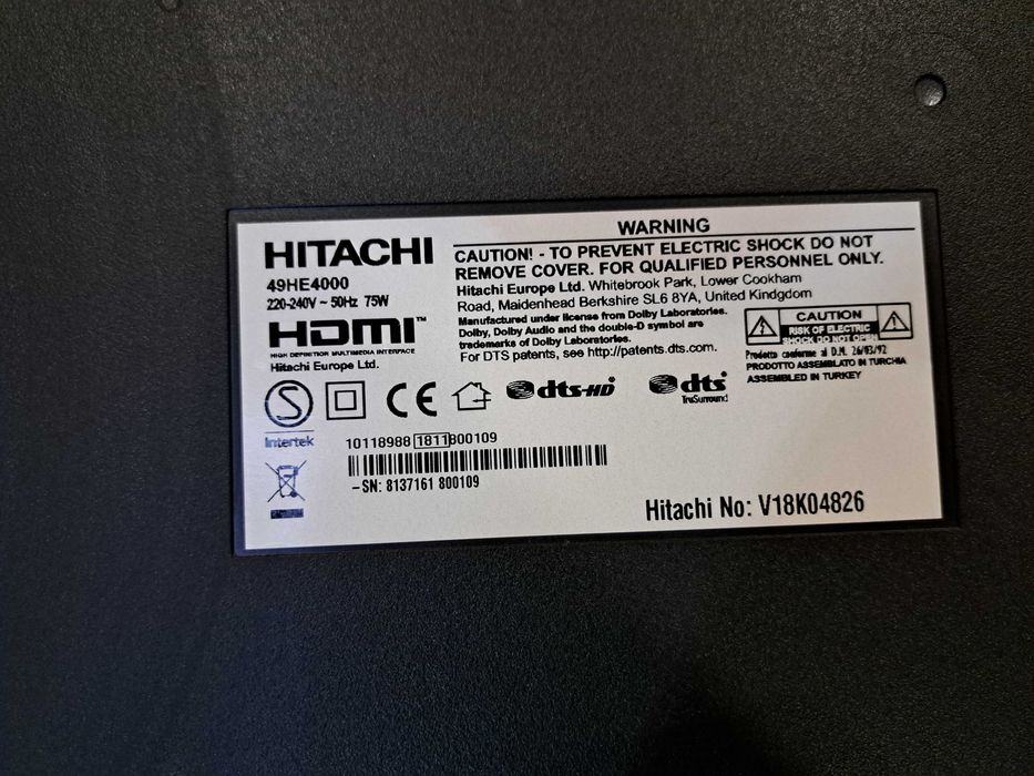 Телевизор HITACHI 49 инча на части