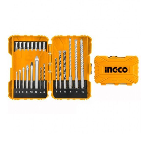 Комплект битове и свредла 22 части ingco