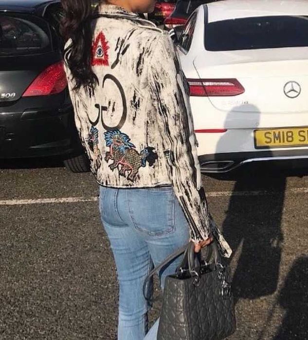 Естествена кожа яке Gucci