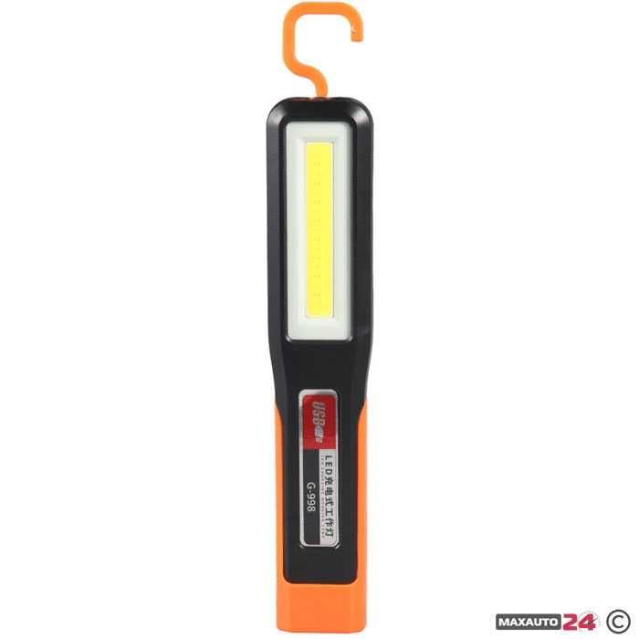 Работна LED Лампа G-998/191 с Акумулаторна Батерия – 3 Режима на Светене, USB Зареждане и Въртяща се Глава за Кола, Дом, Гараж, Къмпинг и Риболов