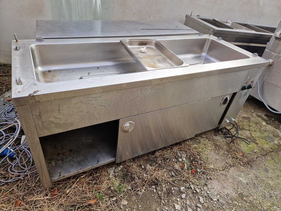 Frigider, Masa rece, dulap cald inox, usi culisante