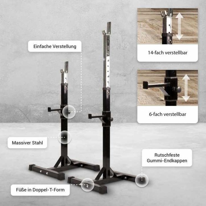 Suport bară reglabil fitness