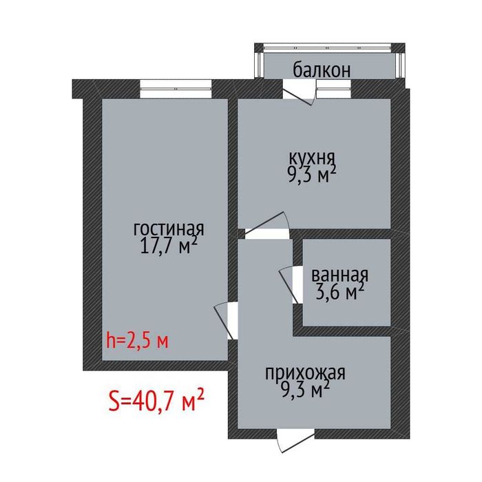 Продажа 1-комнатной мкрн Юбилейный