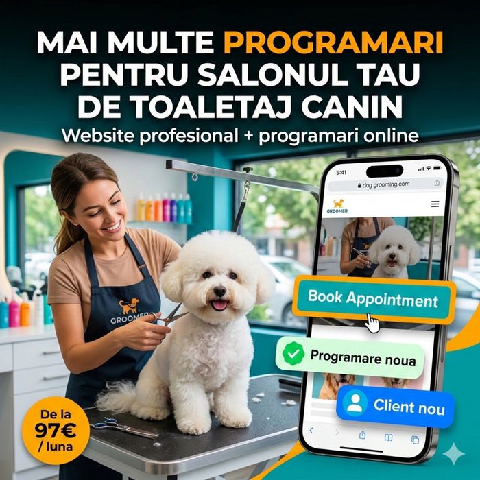 Website pentru salon de toaletaj canin + programari online