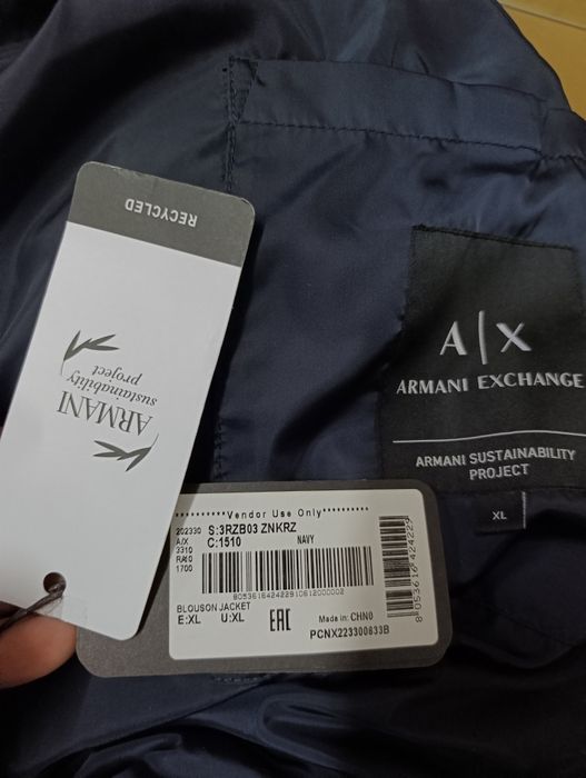 Оригинално яке Armani Exchange XL , XXL  ново мъжко уголемено зимно AX