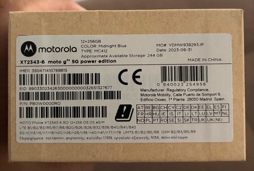 MOTOROLA Moto g 54 5G Power Edition