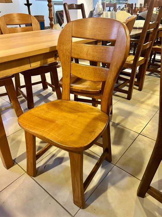 Трапезна маса от масивен дъб с 4 стола – Холандия