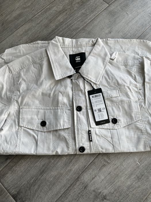 Нова дамска риза с къс ръкав G-Star RAW М бял с етикет