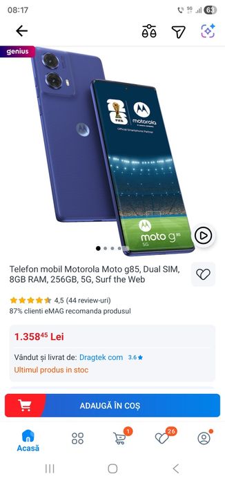 Motorola g85 ca nou