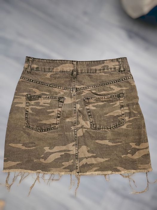 дамска дънкова камуфлажна пола