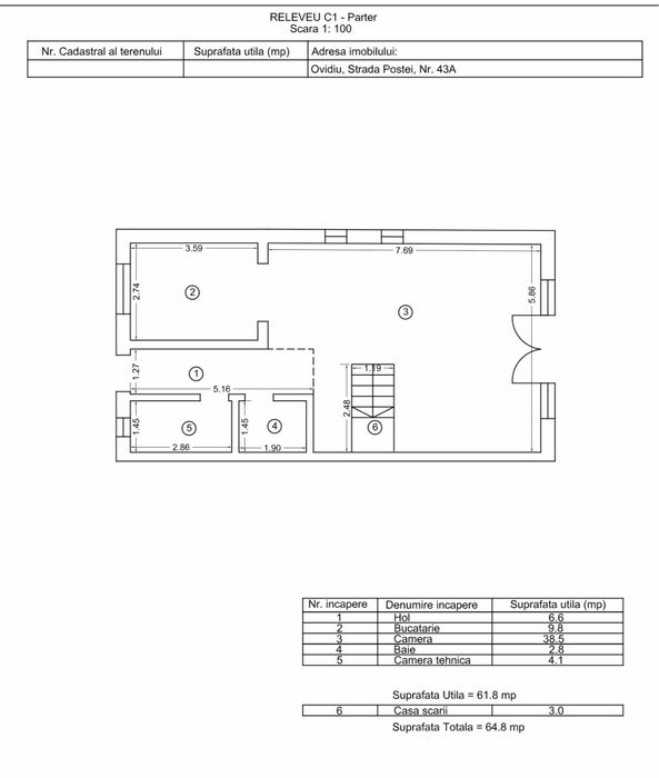 Vila P+1 Pereti Individuali Constanta Ovidiu Centru Oferta
