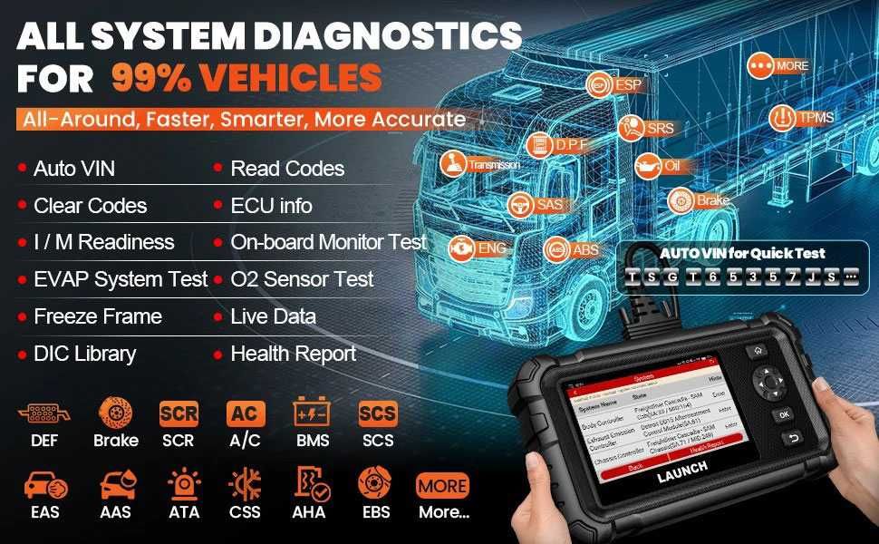 Scaner diagnoza camioane LAUNCH CRP129 HD 24V