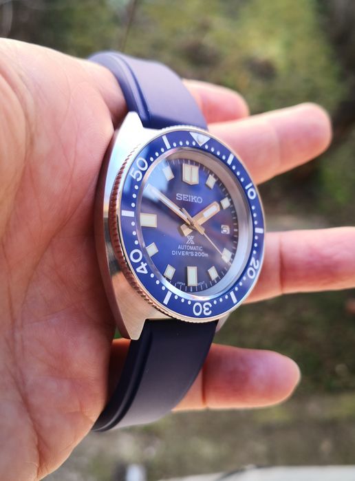 Ceas automatic Seiko Mod Slim Turtle Prospex curea cauciuc FKM