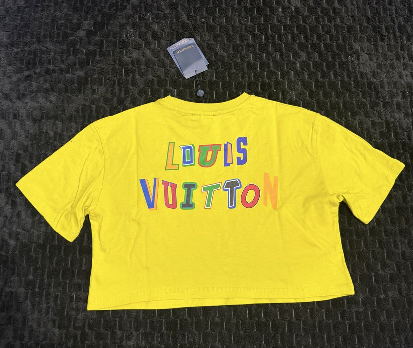 Дамска блуза с къс ръкав - Crop top Louis Vuitton x NBA