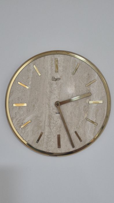 Ceas perete Urgos auriu piatra quartz