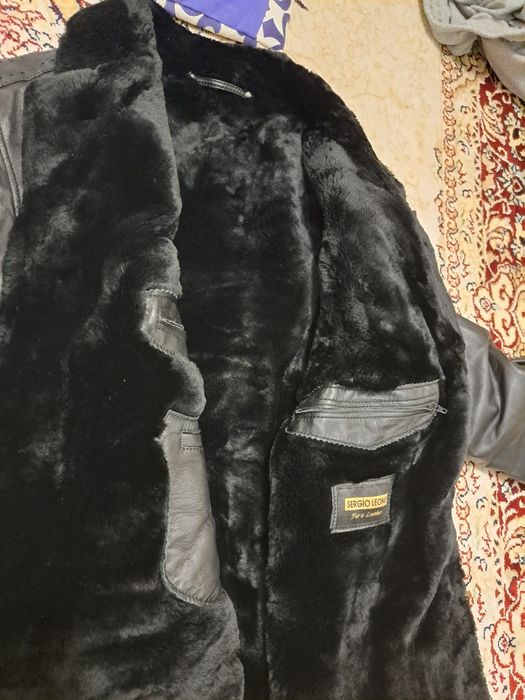 Кожаный дублёнка