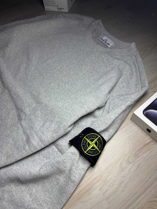 ПРОМОЦИЯ Мъжки Черен Суичър Stone Island Сив Пуловер Стоун Айлънд