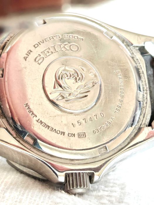Супер Рядък Модел на SEIKO SOLAR DIVER'S V158 OAEO Оранжев Циферблат