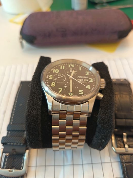 Топ цена "Junkers"pilot original Swiss 7750 valjoux