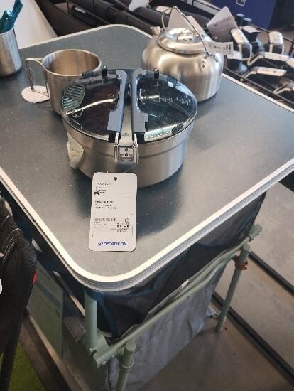 Set de gătit camping 500 inox + înveliș - produs resigilat Decathlon