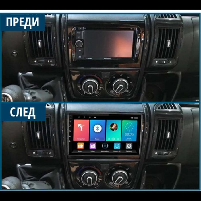 Мултимедия за Fiat Ducato Citroen Jumper Peugeot Boxer (2006-2021) 9"