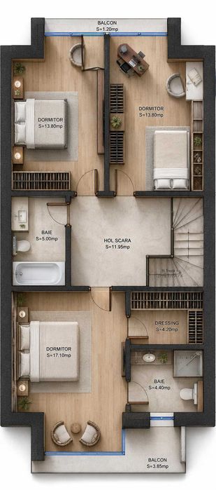 Casa individuala premium P+1E | 134 mp utili | Curte proprie | Chitila – langa padure si lac