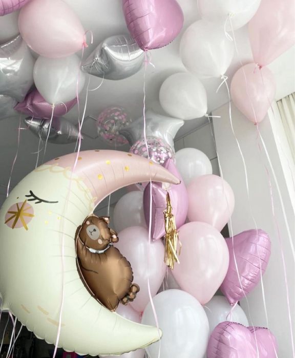 Шары на выписку девочке недорого