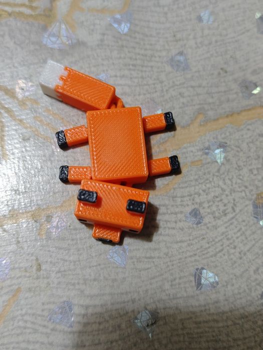 Фигурка лиса майнкрафт 3D печать