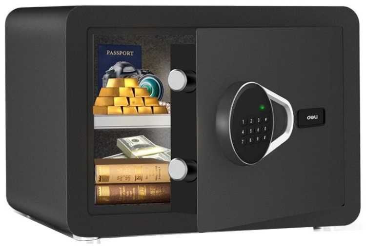 Deli seyf Сейф DELI "ET540", 250х350х250 мм, 9,5 кг Скидки !!!
